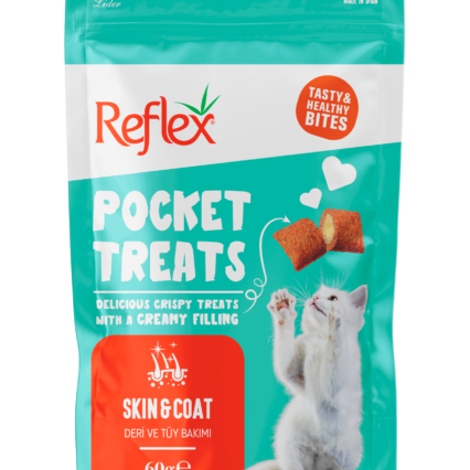 Reflex Pocket Treats / Deri ve Tüy Bakımı için Kedi Ödül Maması