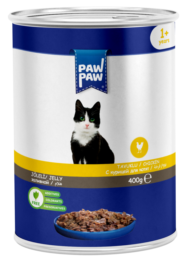 PawPaw Tavuk Etli Chunk Kedi Konserve 400 G